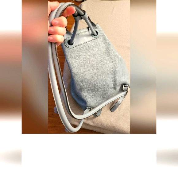 NWOT MK RUNWAY COLLECTION Dalia Bckpck leather soft blue large 27×34×15 - Picture 6 of 7